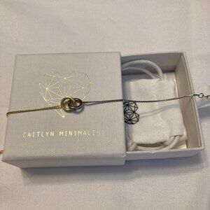 Dainty Mixed Metal Interlocking Bracelet - NEW